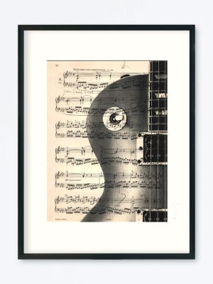 AFFICHE VINTAGE MUSIQUE GUITARE 30x40