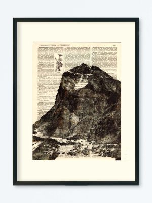 AFFICHE VINTAGE DENT BLANCHE – COLLECTION FACE MONTAGNE