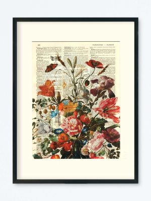 AFFICHE VINTAGE BOUQUET DE FLEURS