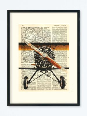 AFFICHE VINTAGE AVION