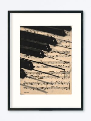 AFFICHE VINTAGE MUSIQUE PIANO 30x40