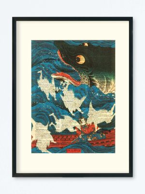 AFFICHE VINTAGE JAPON MINAMOTO KUNIYOSHI