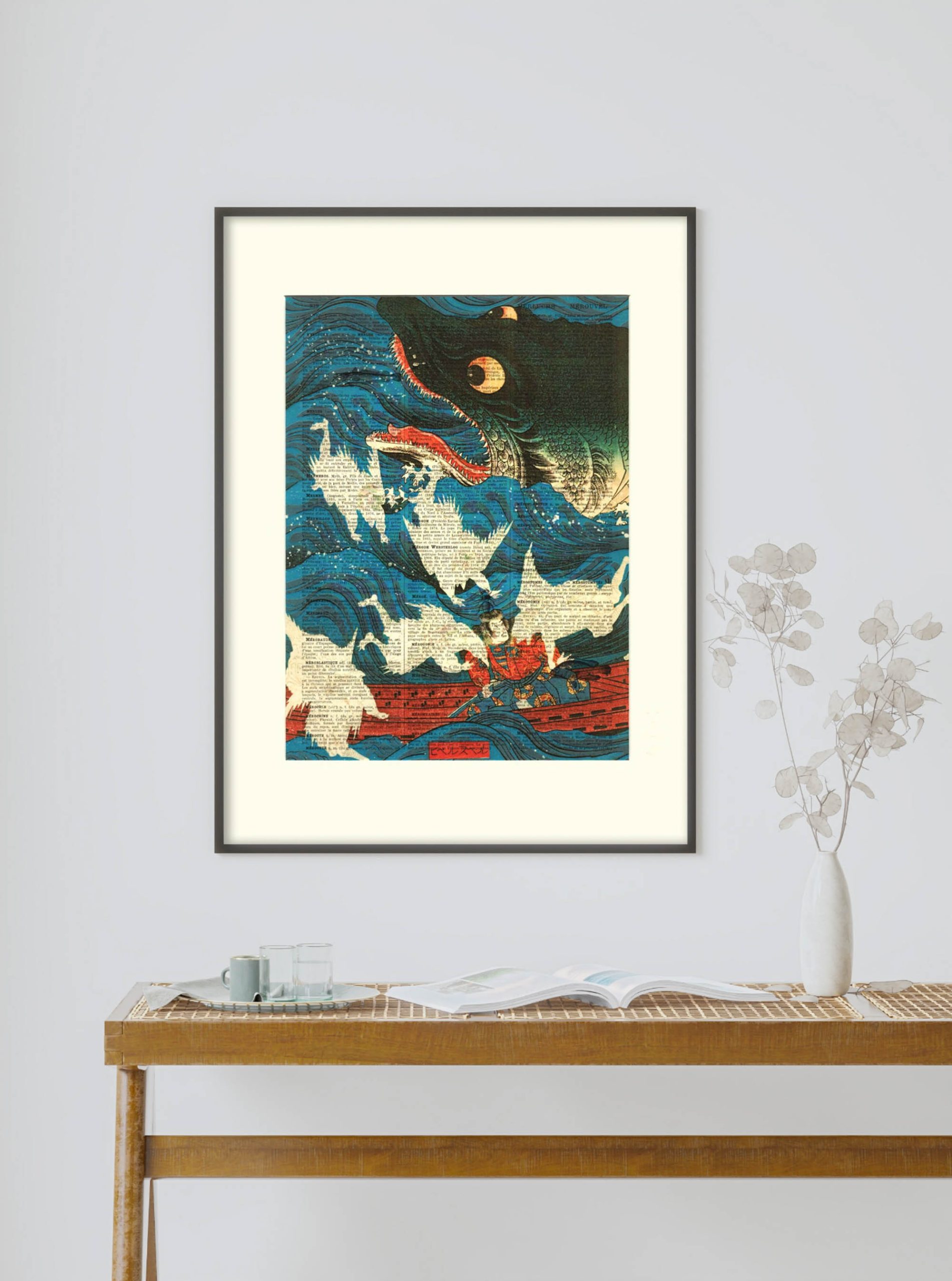 AFFICHE VINTAGE JAPON MINAMOTO KUNIYOSHI – Image 2