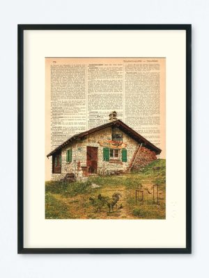 AFFICHE VINTAGE CHALET