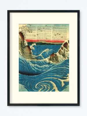 AFFICHE VINTAGE JAPON MER HIROSHIGE