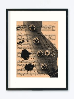 AFFICHE VINTAGE MUSIQUE BASSE 30x40