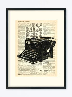 AFFICHE VINTAGE MACHINE À ÉCRIRE