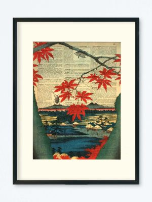 AFFICHE VINTAGE JAPON ÉRABLE HIROSHIGE