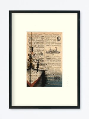 AFFICHE VINTAGE BATEAU SUISSE