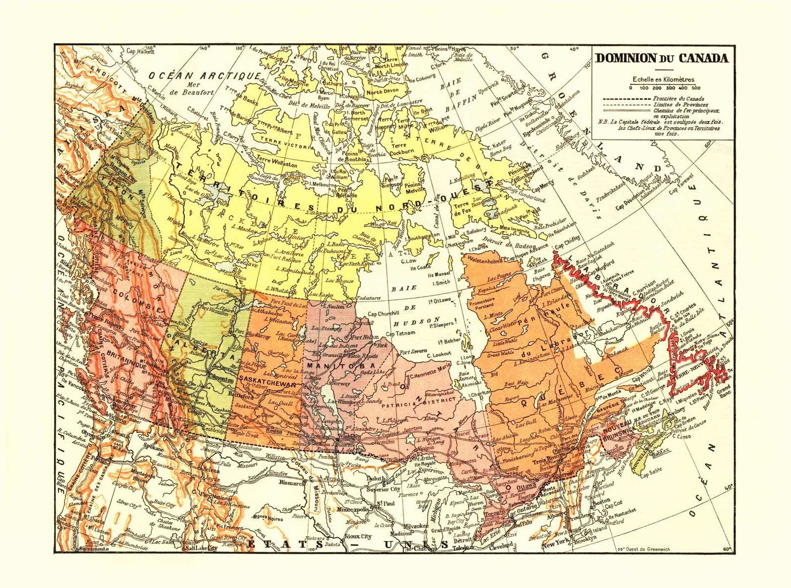 POSTER VINTAGE MAP CANADA – Image 2