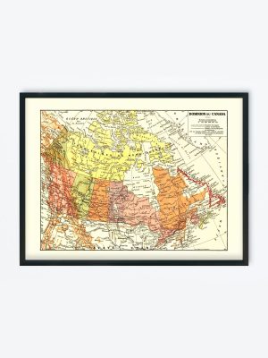 POSTER VINTAGE MAP CANADA