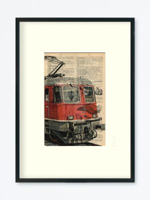 AFFICHE VINTAGE TRAIN SUISSE
