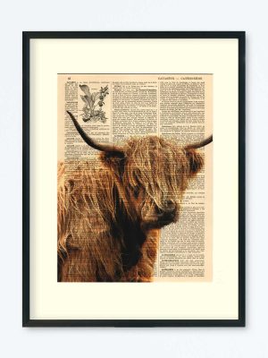 AFFICHE VINTAGE VACHE ECOSSAISE – COLLECTION CAMILLE DARBELLAY