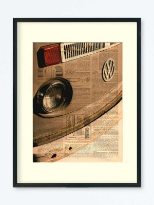 AFFICHE VINTAGE BUS VW